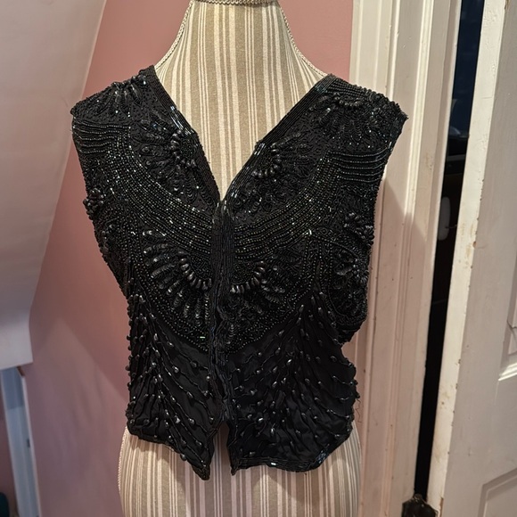 Vintage Frank usher beaded top - Picture 1 of 5
